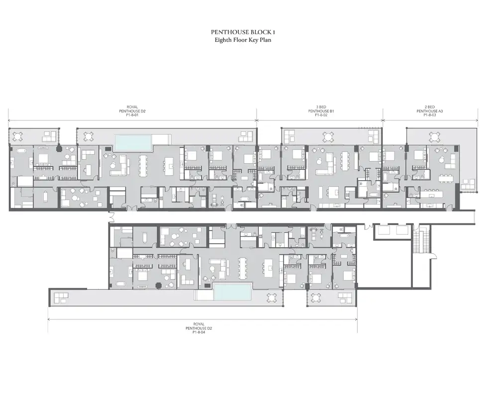 Six Senses Residences Penthouse Block 1 Eighth Floor Key Plan