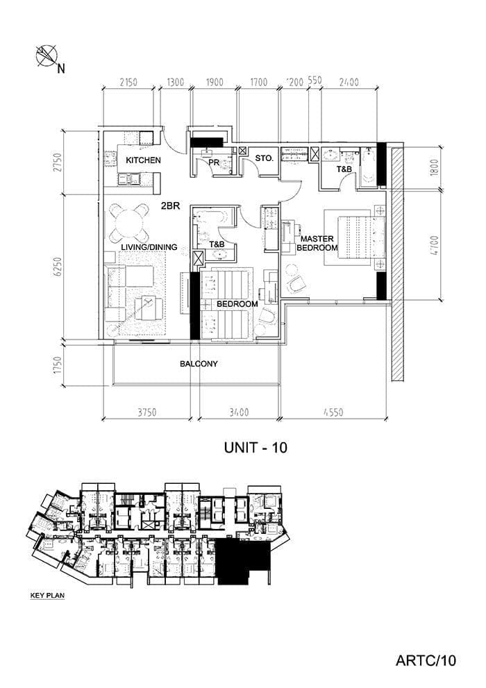 Artesia 2 Bedroom Apartment Unit 10 Floor Plans 