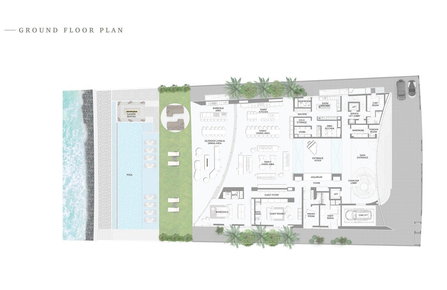 Ellington Villa Collection Ground Floor Plan