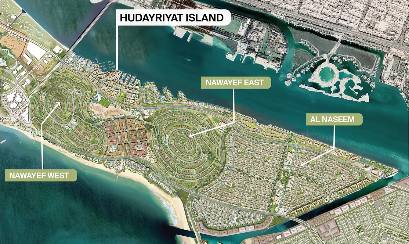 Al Naseem Villas Master Plan at Hudayriyat Island by Modon