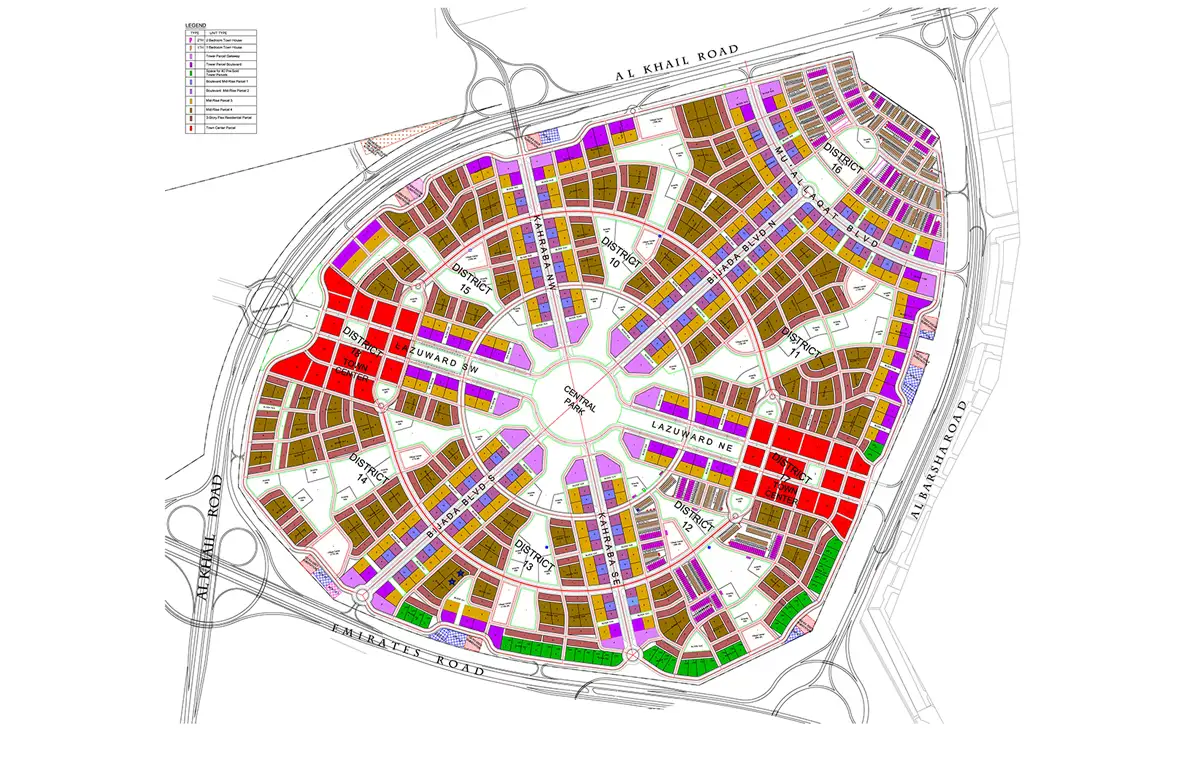 Oxford Villas Master Plan at JVC Dubai