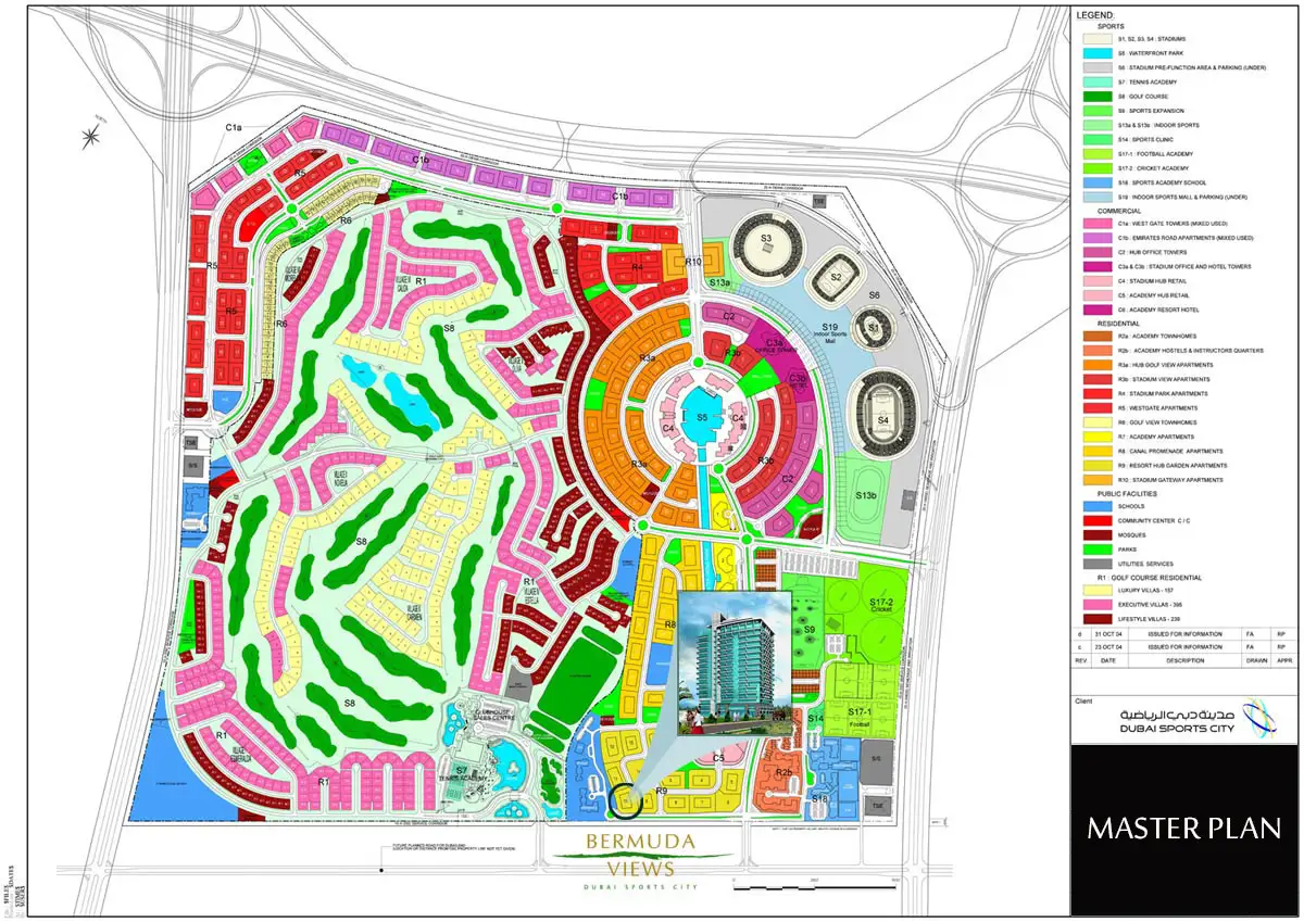 BAYT by Azizi Master Plan at Dubai Sports City