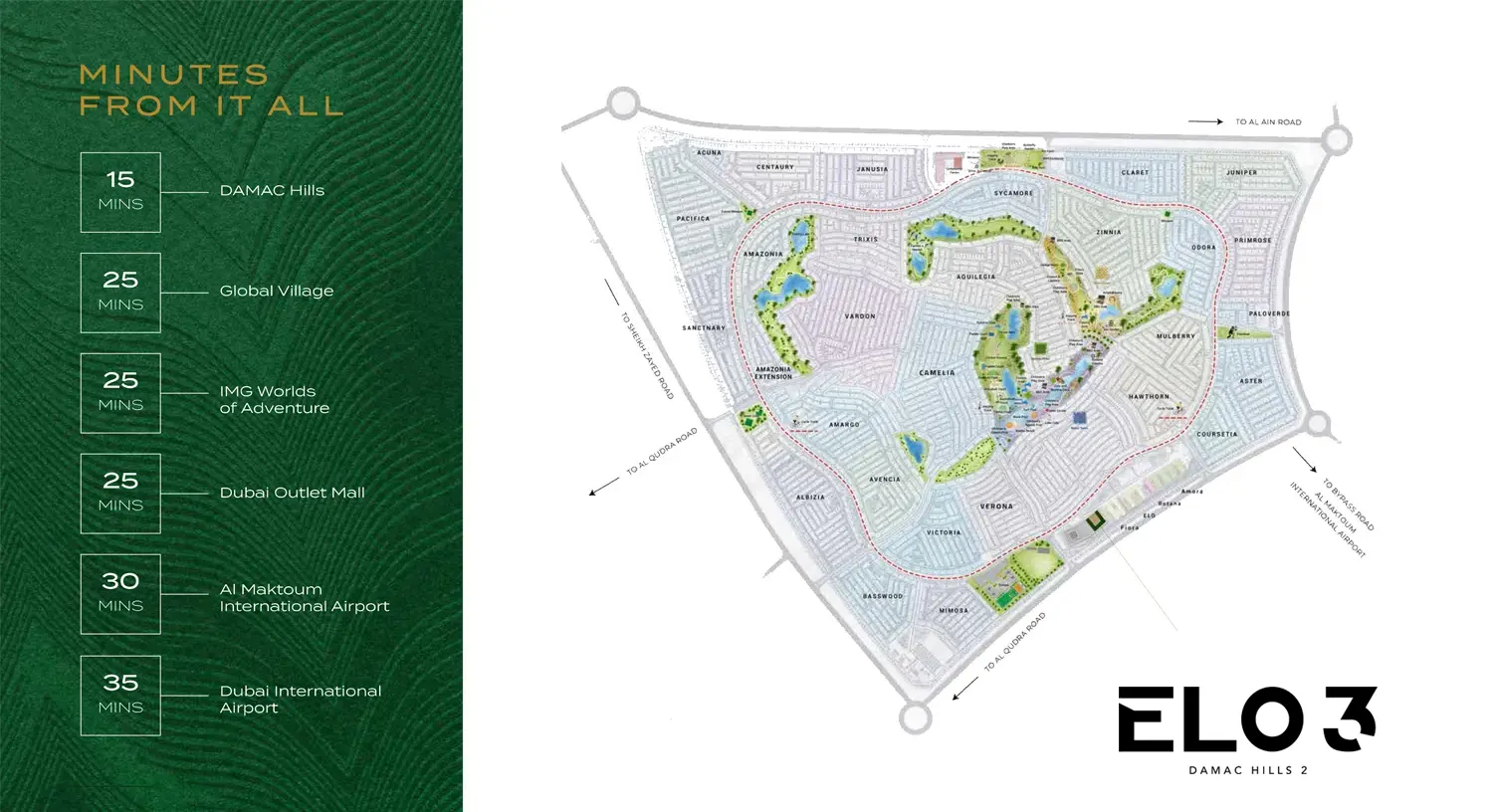 ELO 3 Master Plan at Damac Hills 2