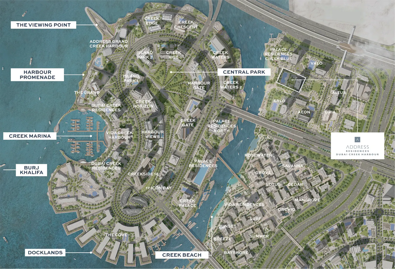 Address Residences by Emaar Master Plan