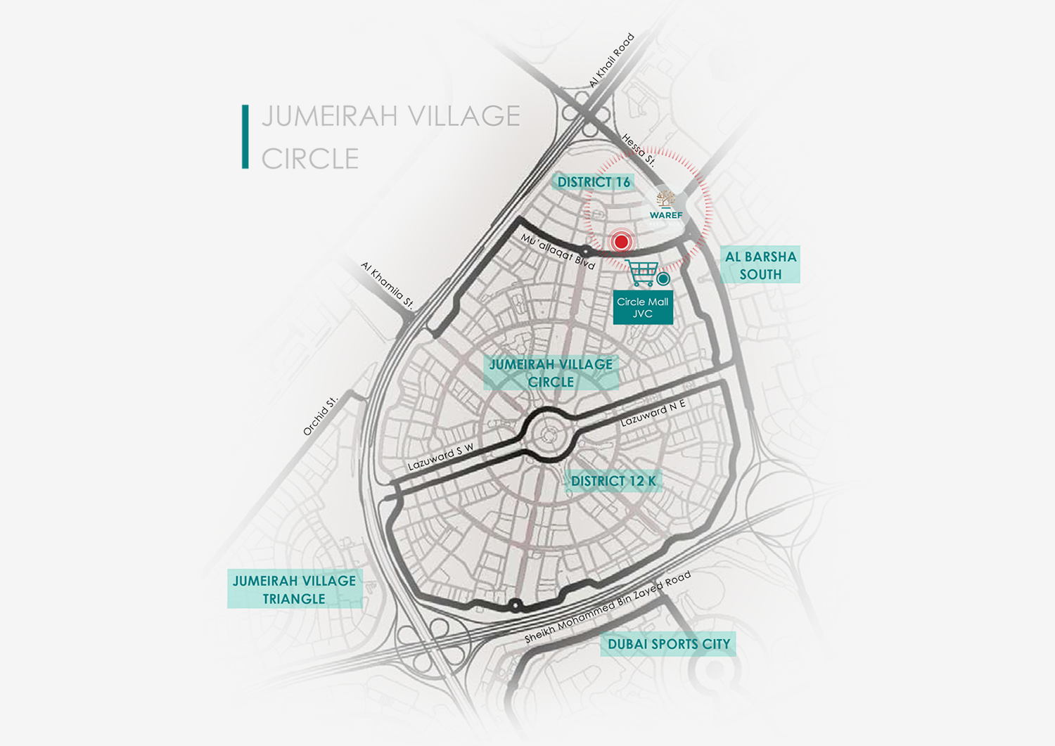 Waref Residences at JVC Master Plan